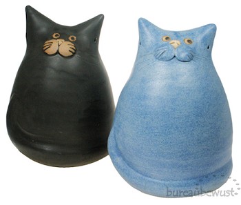 Kat, keramiek, zwart
